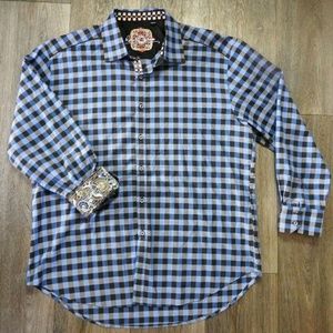 Robert Graham Button Front Shirt XXL (Fits XL)